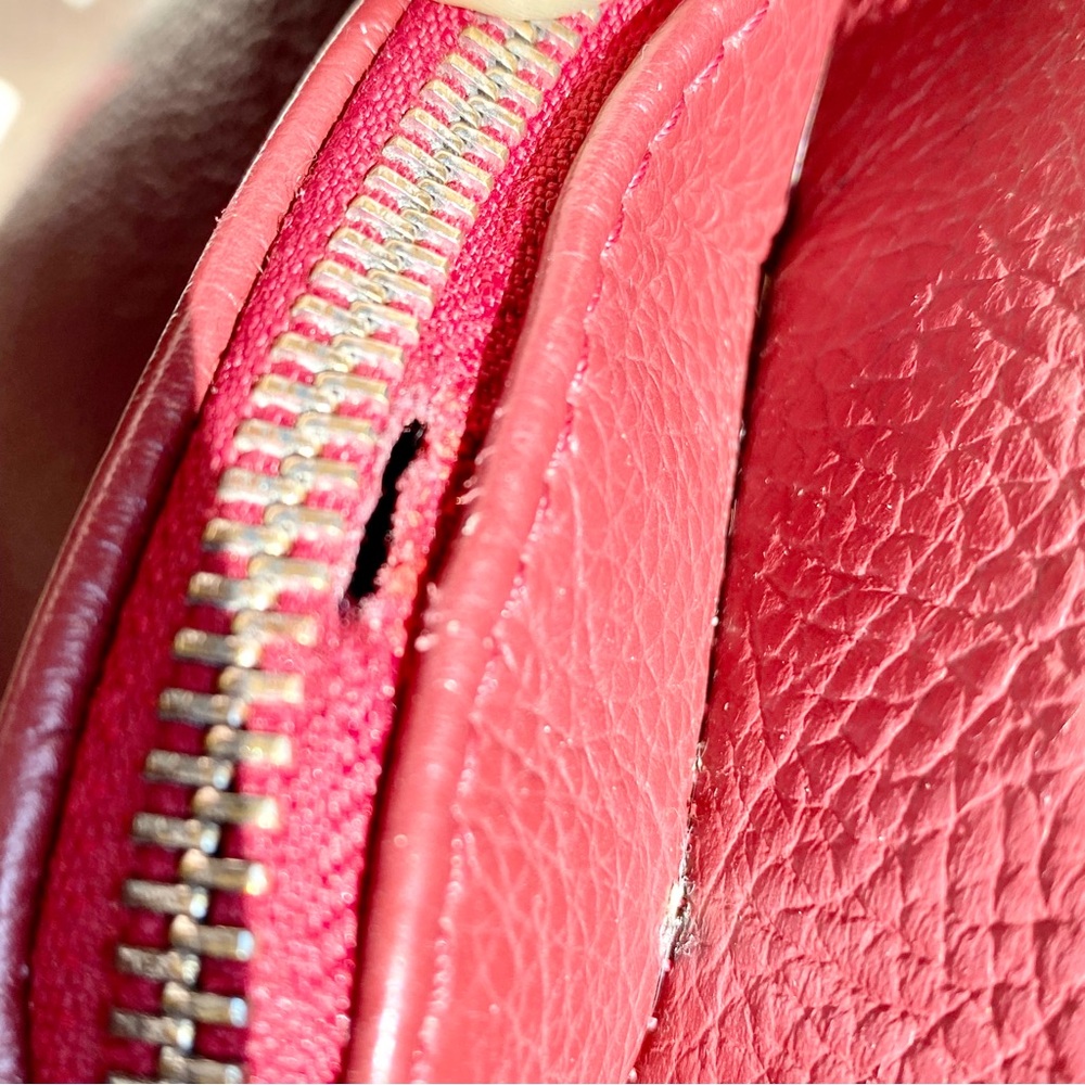 Simons Red Cherry Italy Leather Backpack - Picture 4 of 11
